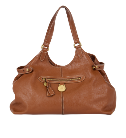 Somerset Tote, &pound;275, Handbags, Brown, Leather, Front view
